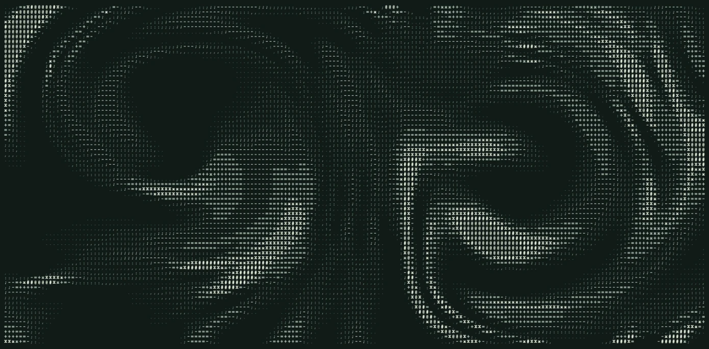 The character field before it resolves into a defined shape.